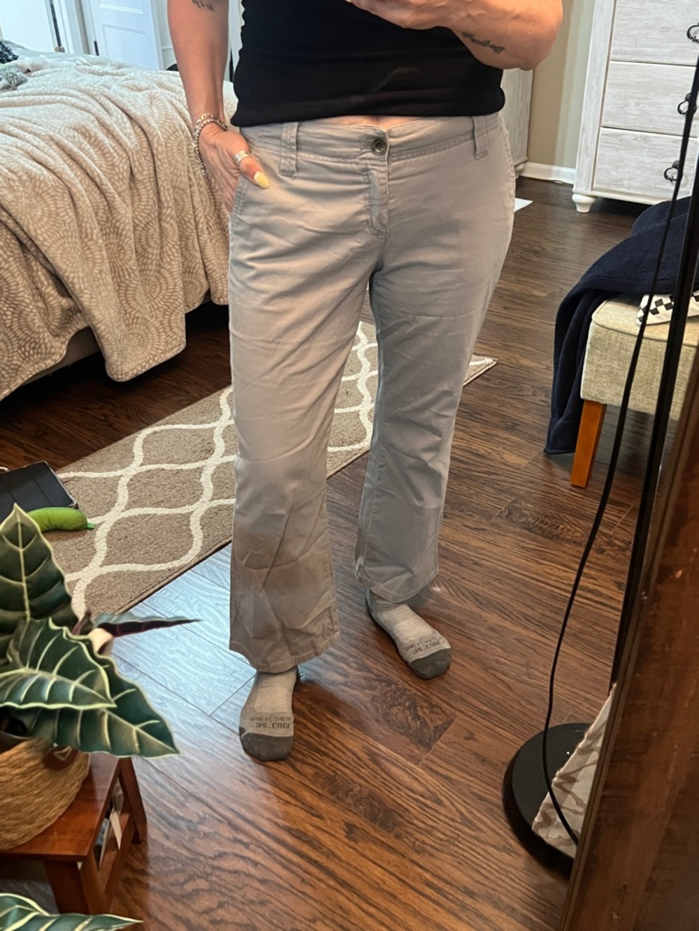 Express shorter length Light Gray Casual Chino Pants